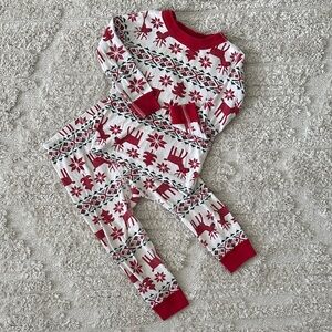 Hanna Andersson Festive Red and White Pajama Set